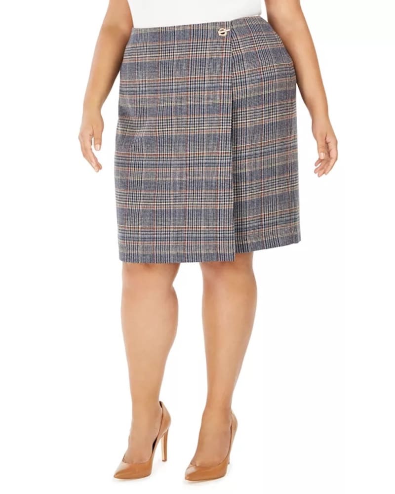 Calvin klein brown pencil cheap skirt